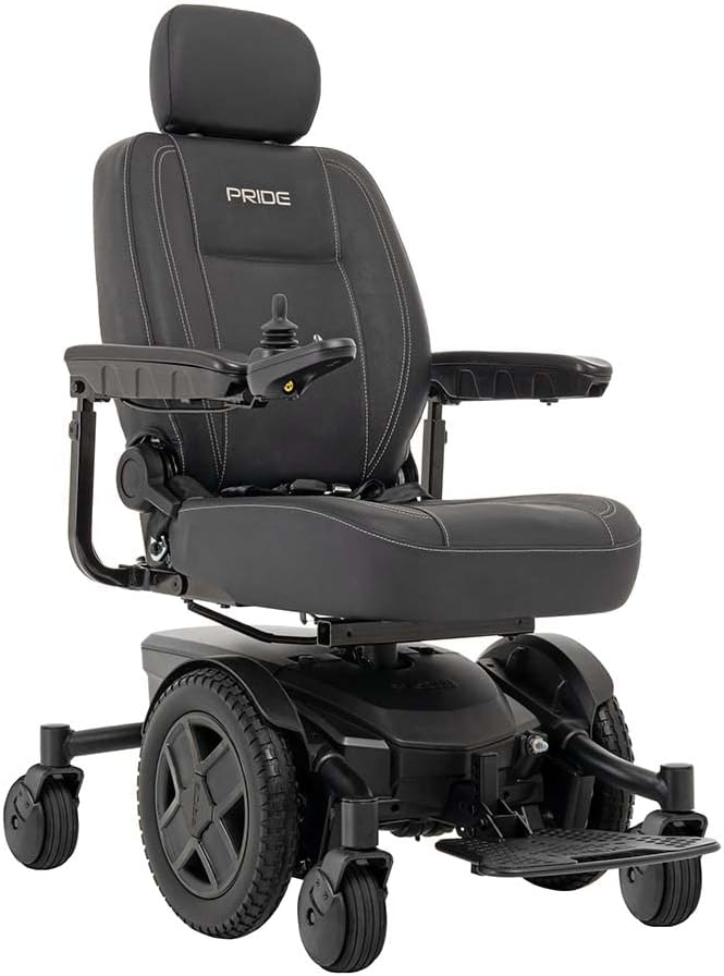 Pride Mobility Jazzy EVO 613 Group 2 Power Chair, in-line, Mid Wheel Drive, Motorized Electric Wheelchair for Adults, 300 lbs. WC, Up to 5.1 MPH, 14 or 17.4 Miles Range Per Charge