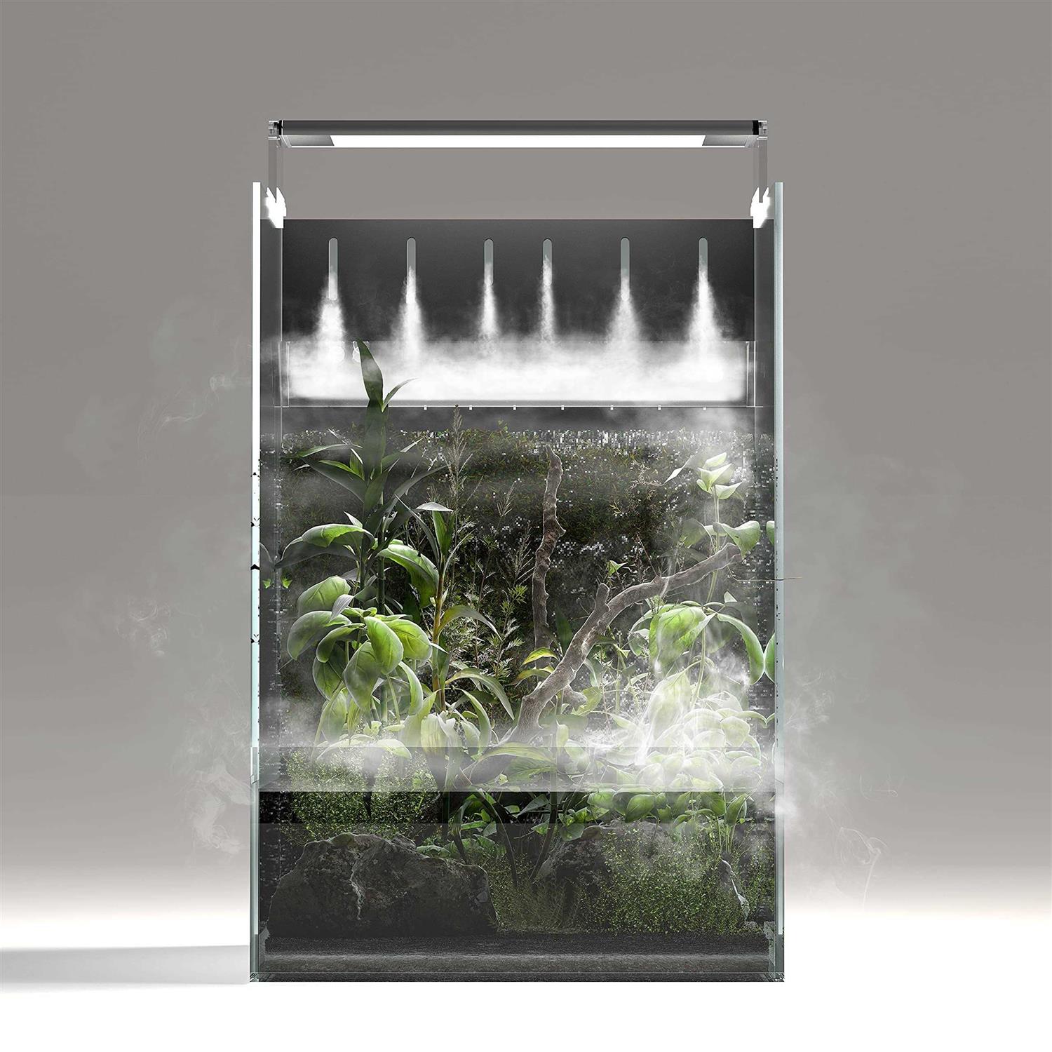 Landen AT30 Aqua Terra Tanks Terrarium All in One, Integrated Paludarium, Light, Water Pump, Mist-Flower and Mat Included, Waterfall and Rain Forest - Pet Supplies online store