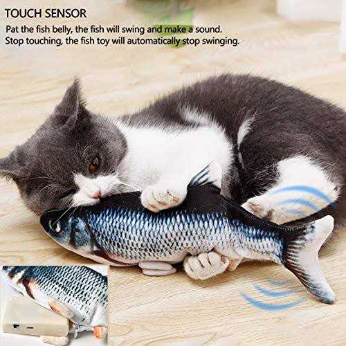 Tocirelo Electric Floppy Fish Cat Toy Moving Cat Kicker Fish Toy 11 Realistic Flopping Fish Dog Toy - Pet Supplies online store