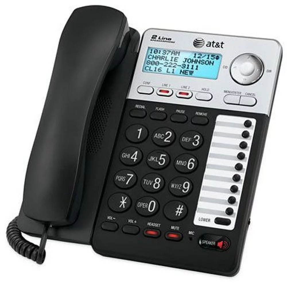 Landline Corded Phone, Att Ml17929 2-line Home Office Desk Speaker Landline Phone