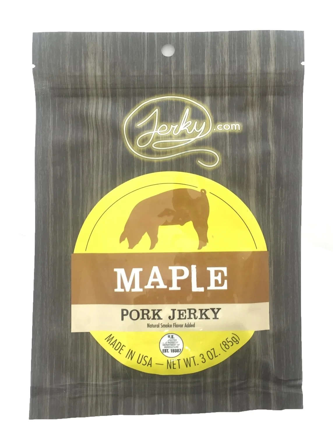 Maple Pork Jerky - The Best Wild Game Pork Jerky On The Market - 100% Whole Muscle Pork - No Added Preservatives, No Added Nitrates And No Added MSG - 2.5 Oz.