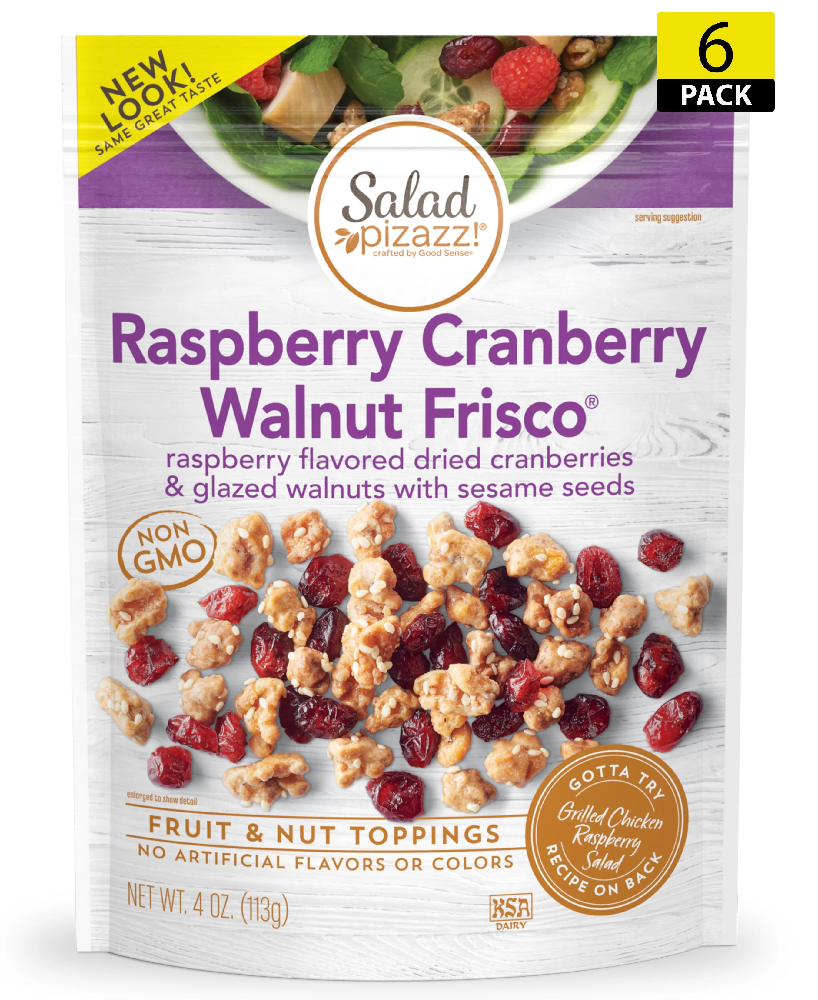Salad Pizazz!® Raspberry Cranberry Walnut Frisco Salad Topper, 4 oz