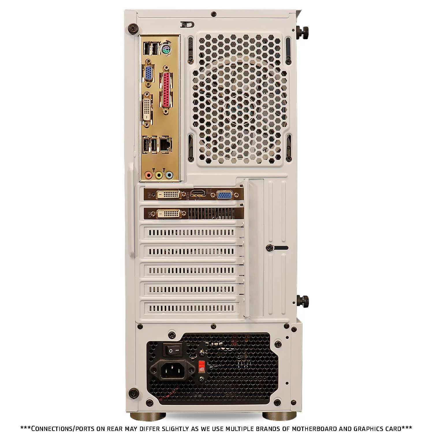 ViprTech.com Entry Level Gaming PC Desktop Computer - Intel Core i5 3.40GHz, GeForce GTX 650, 8GB RAM, 1TB HDD, WiFi, RGB Lighting, Windows 10 Pro, 1 Year Warranty, White