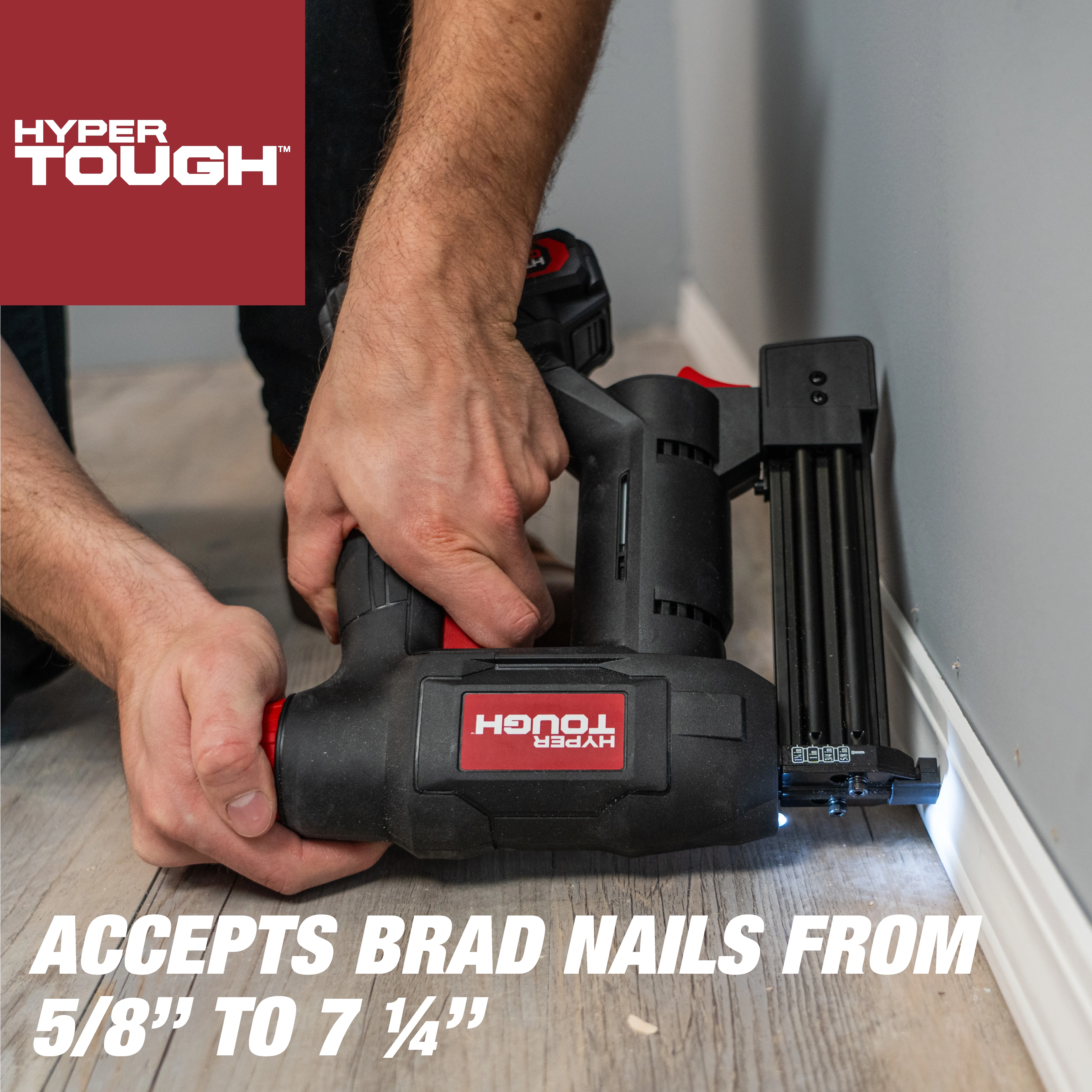 Hyper Tough 20V Brad Nail Gun and Stapler. 2.0Ah Lithium-ion Battery Powered, 25004.1 - Radiant Selections