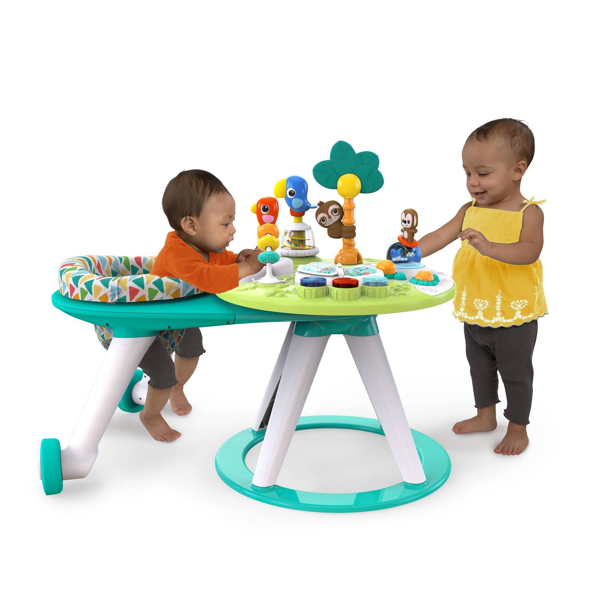 Bright Starts Around We Go 2-in-1 Walk-Around Activity Center u0026 Table, Tropic Cool