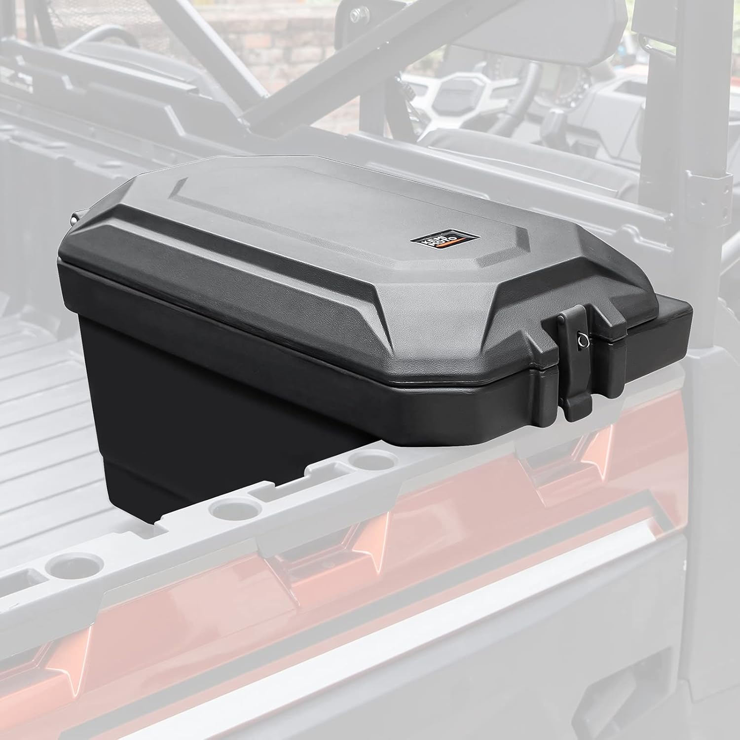 Ranger Storage Box, kemimoto 45 L Waterproof Ranger Bed Cargo Box Compatible with 2013-2022 Polaris Ranger 570 700 900 1000/Ranger XP (Left Side)