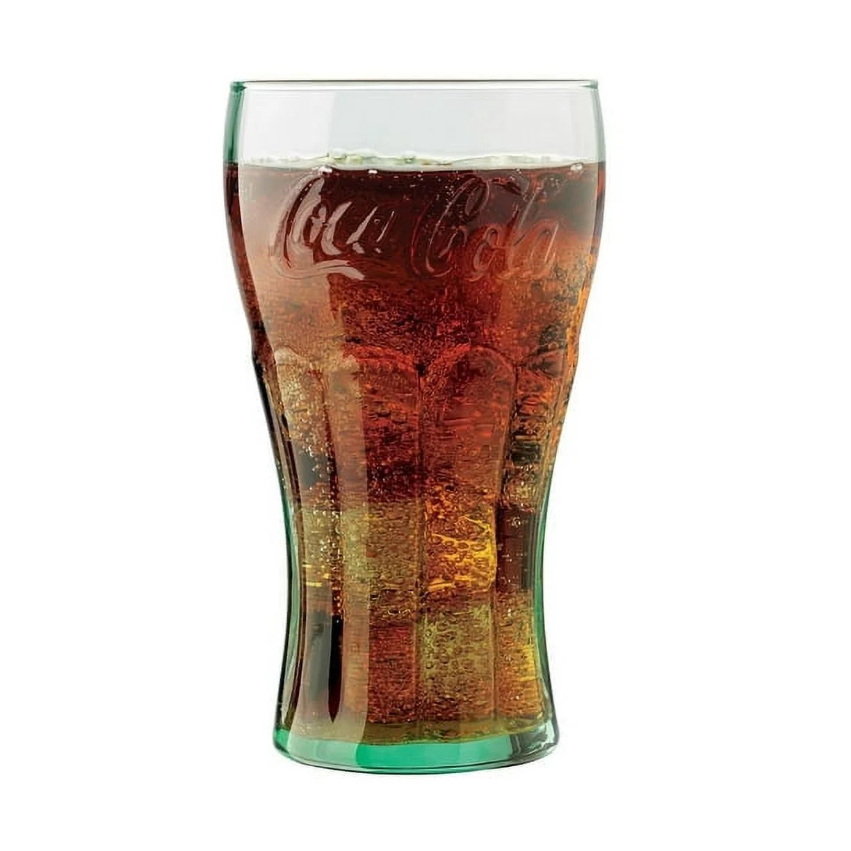 Libbey Coca-Cola 16-3/4-Ounce Glass Tumblers, Georgia Green, Set of 6