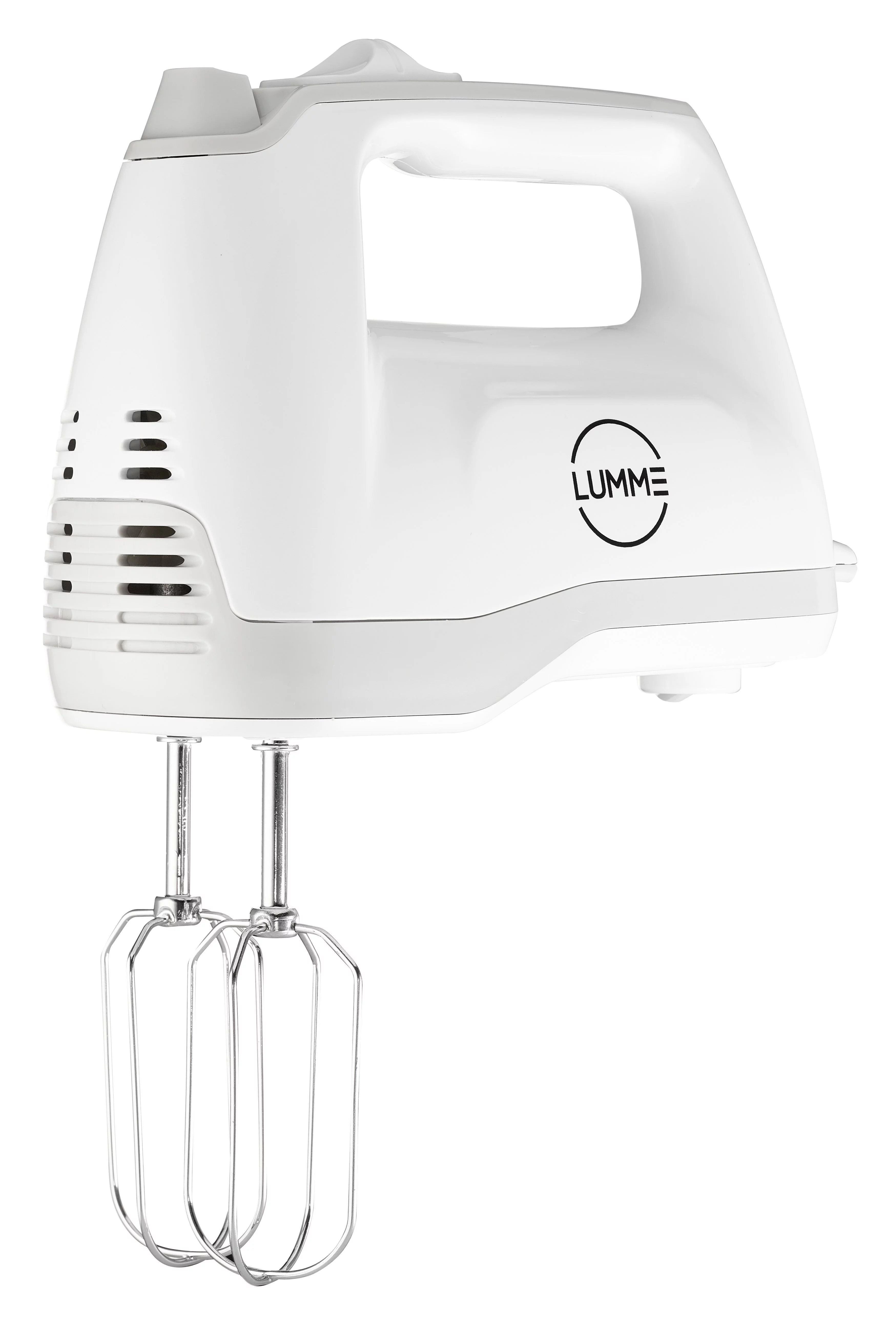 Lumme Hand Mixer 250W Power Advantage Electric Handheld Mixers with 5 Speeds and Eject button, 2 Beaters, 2 Dough Hooks, Storage Case included Hand mixer (Grey)