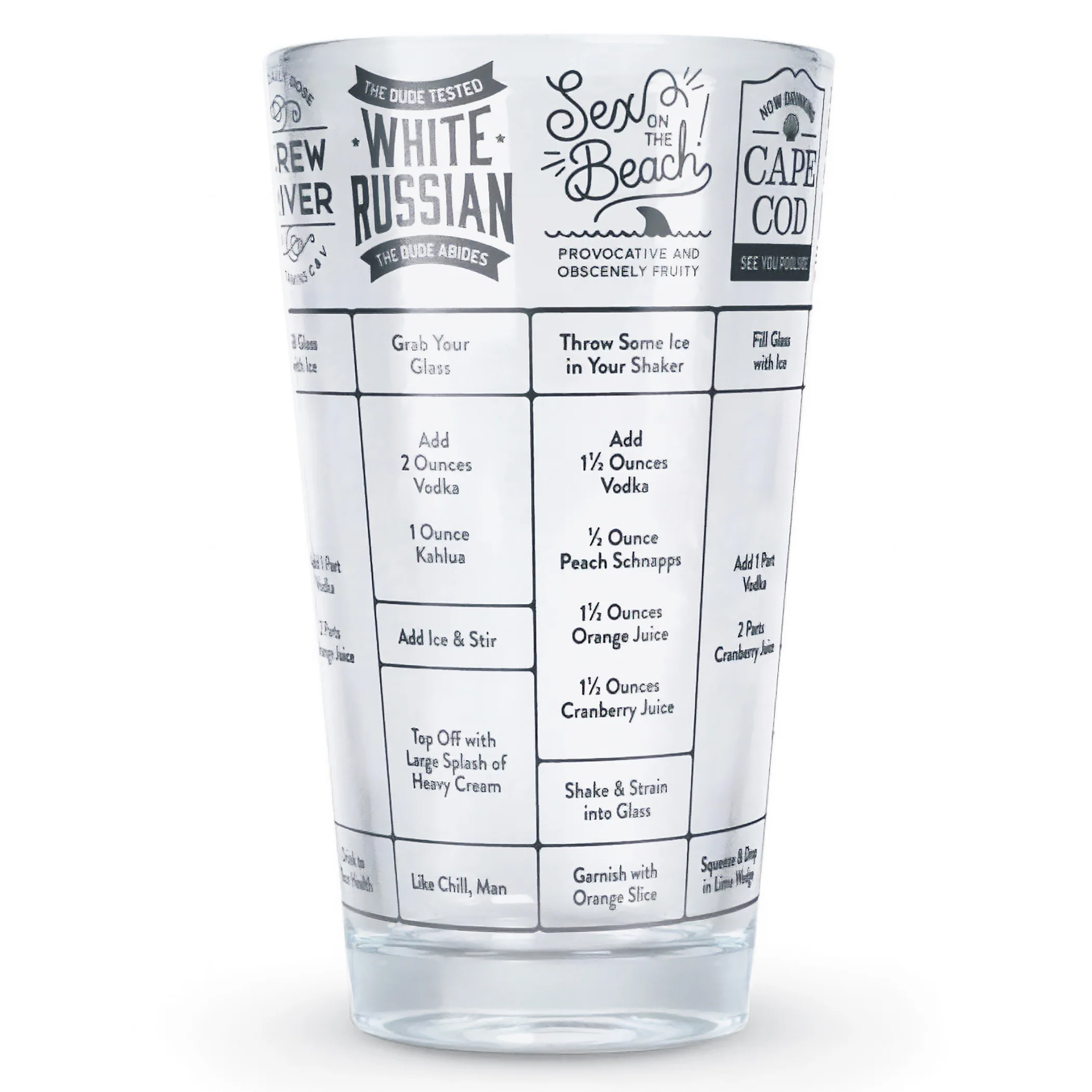 Popular Cocktail and Mixed Drink Recipes 16 oz. Glass