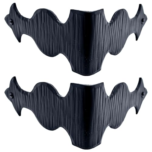 4 Pack 4 inch Metal Corner Protector - Black - Furniture Corner Hardware Corner Bracket Metal Embellishments for Wood Decorative Metal Trim The Sonora Series by Borderland Rustic Hardware