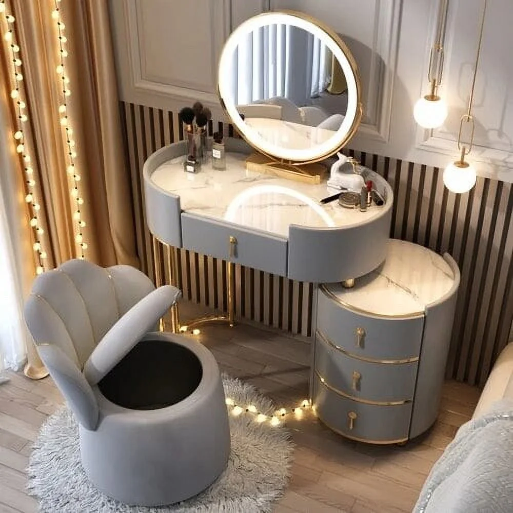 Mirrors Luxury Dressing Table Minimalist Container Drawer Coffee Storage Dressing Table White Meuble De Chambre Modern Furniture