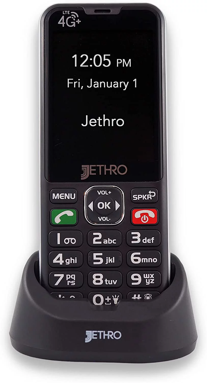 Jethro SC490 4G LTE Big Button Cell Phone for Seniors and Kids, Easy to Use, Unlocked