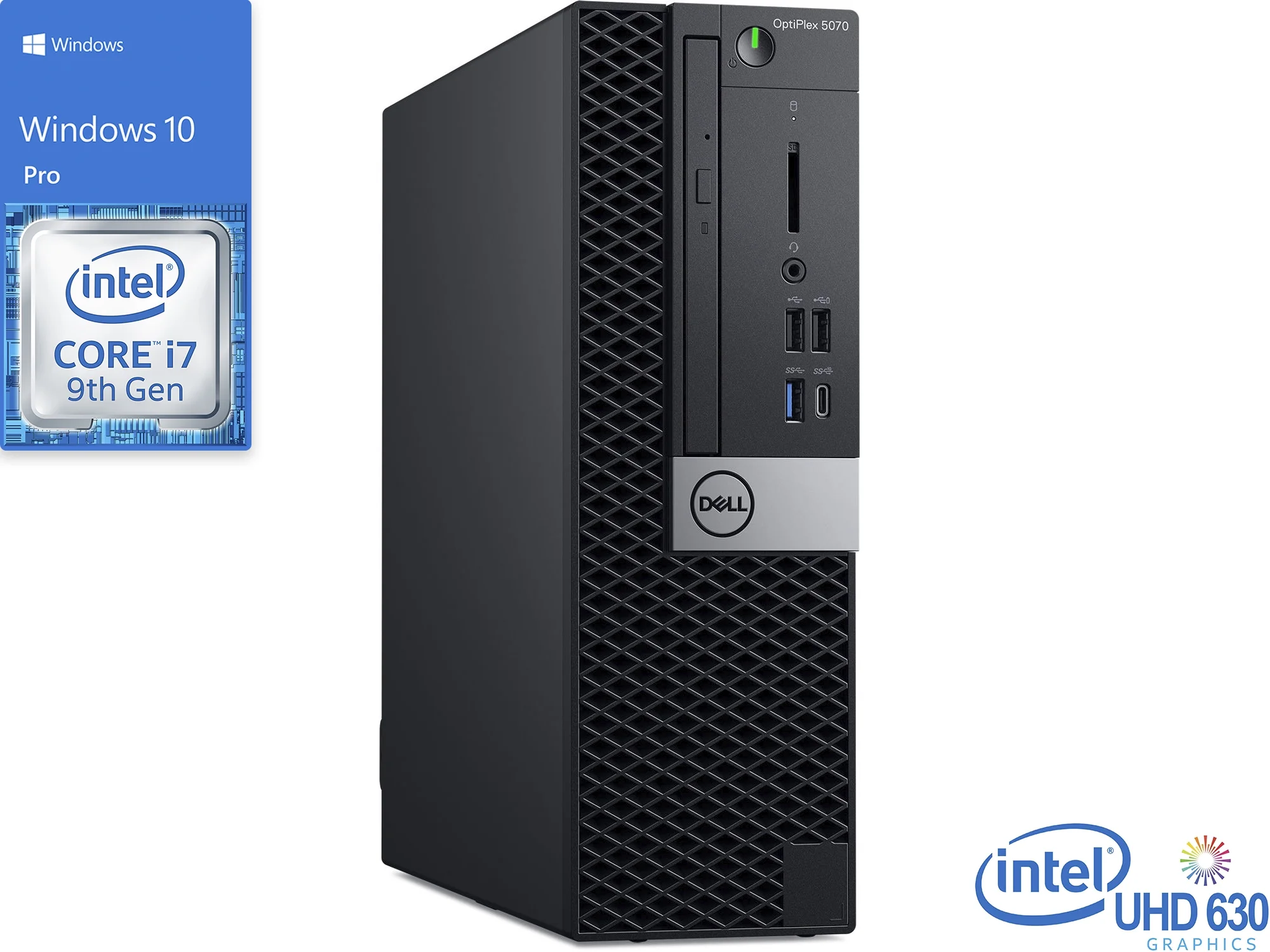 Dell OptiPlex 5070 Desktop, Intel Core i7-9700 Upto 4.7GHz, 8GB RAM, 128GB NVMe SSD, DVDRW, DisplayPort, Wi-Fi, Bluetooth, Windows 10 Pro