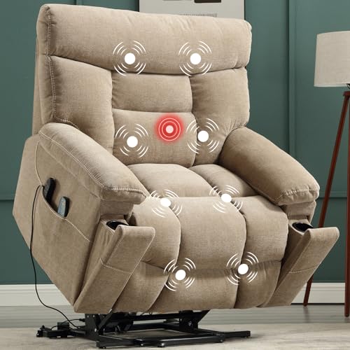 CANMOV Dual Motor Power Lift Recliner Chair for Elderly, 27