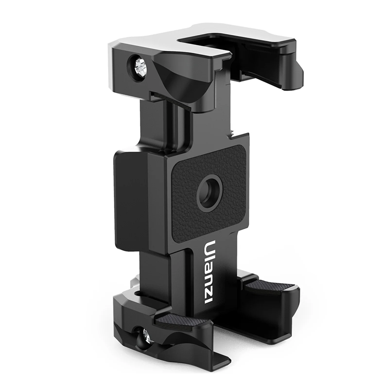 ST-15 2-in-1 Arca-Swiss Quick Release Plate Foldable Phone Holder Clamp Aluminum Alloy with Cold Shoe Mount 14 Inch Screw for DSLR Smartphone
