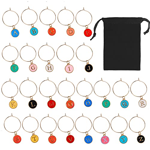 Christmas Wine Glass Charms - Stem Glass Markers & Identifiers for Holiday Themed Wine Party Decoration (18 Pack)