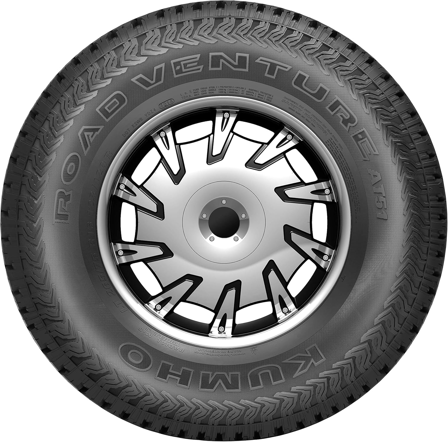 Kumho Road Venture AT51 All-Terrain Tire - 265/60R18 110T