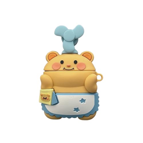 for AirPods 1/2 Case,Cute 3D Cartoon Ugly Girl Sausage Mouth AirPods 1st 2nd Generation Cover Kawaii Soft Silicone Protective Cover with Keychain Shockproof Charging Case Girls Women