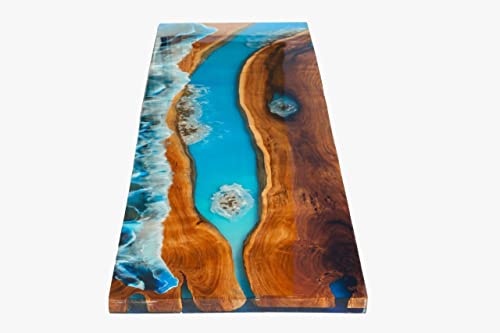 Customized Large Epoxy Table, Resin River Dining Table for 2, 4, 6, 8, Living Room Table Epoxy Coffee Table Top, Bar Counter (16.5