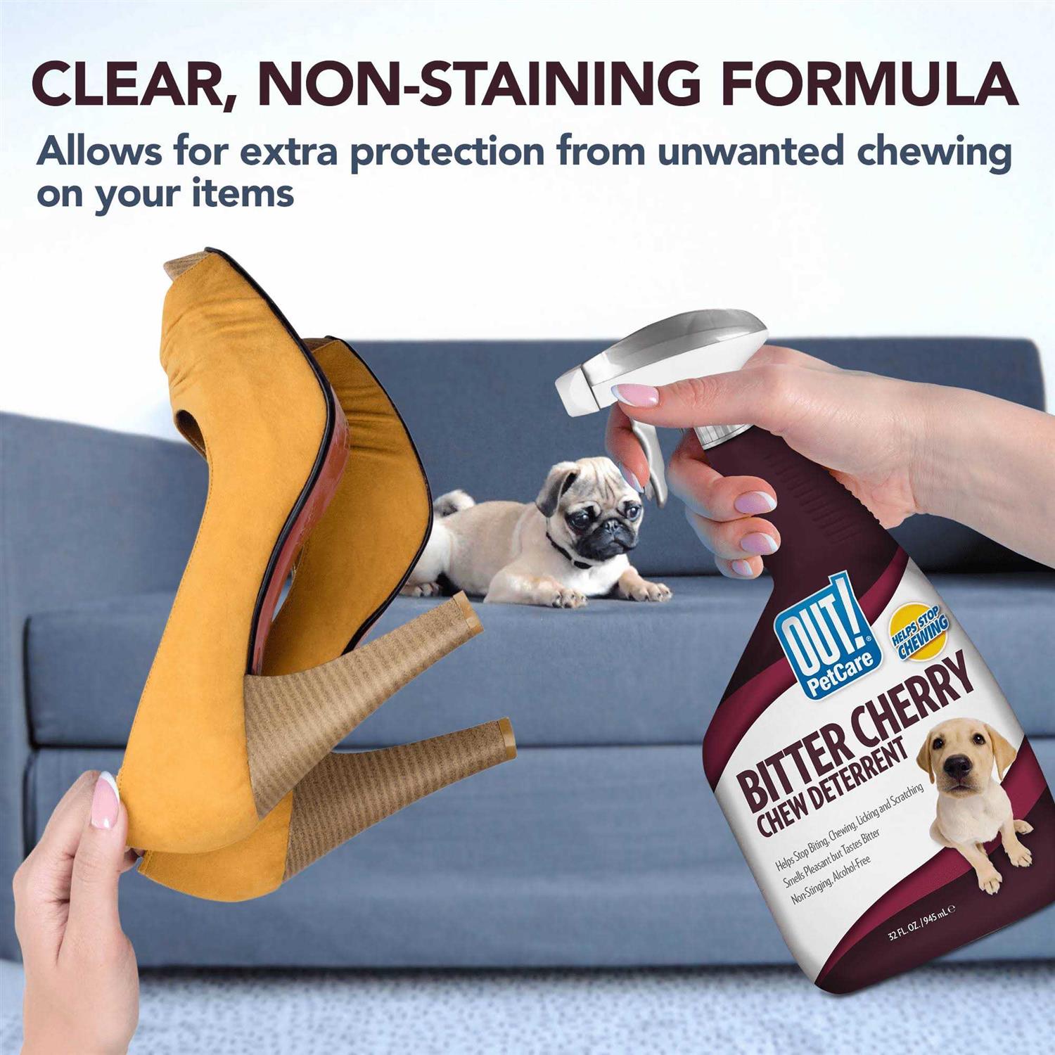Out! PetCare Bitter Cherry Dog Chew Deterrent, Discourages Licking and Chewing - Pet Supplies online store