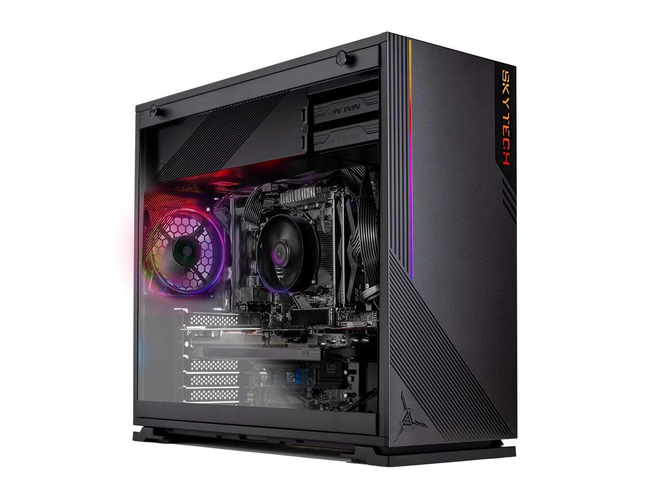 Skytech Azure Gaming PC Desktop, AMD Ryzen 5, Nvidia RTX 3060, 1TB SSD, 16GB RAM, Windows 11