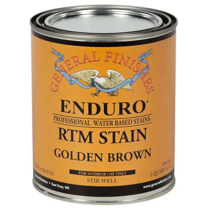 1 Qt General Finishes QGB Golden Brown Enduro RTM Water-Based Wood Stain