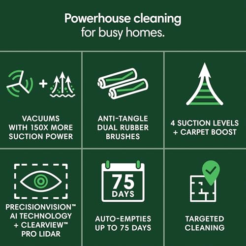 iRobot Roomba Plus 504 Vac Robot Vacuum with AutoEmpty Dock - Amazon Exclusive, Superior Power-Lifting Suction, Anti-Tangle Dual Rubber Brushes, Self-Empties for 75 Days, Avoids Obstacles, LiDAR