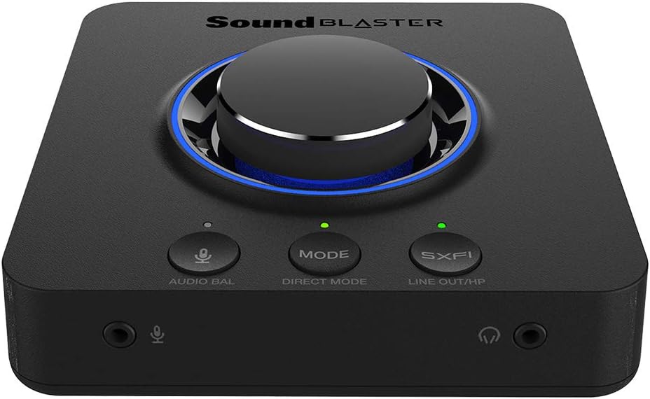 Creative Sound Blaster X4 Hi-Res 24bit/192kHz External USB DAC and Amp Sound Card, Super X-Fi, Multi-Channel, 7.1 Discrete Surround, Optical-in, Optical-out, Line-in, Mic-in, Headset-in for PC and Mac