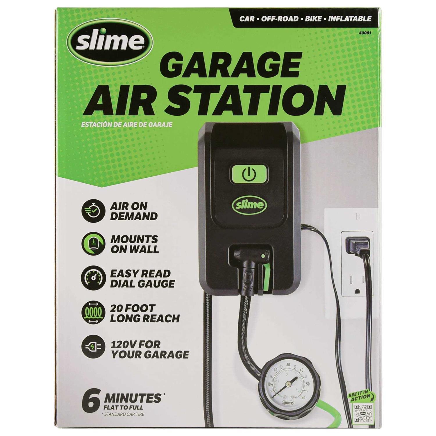 Slime Garage Air Inflation Station 120 Volts Tire Inflator Tire Pump - Sports Supplies Online Store