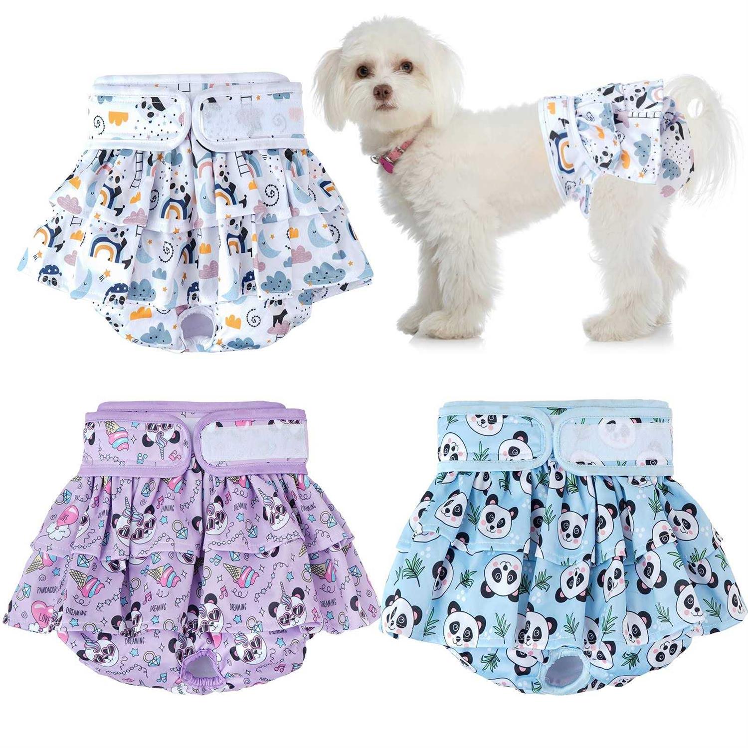 Tsikavo Washable Dog Diapers Female 3 Pack Premium Reusable Doggie Diapers,High Absorbency Leak-Proof Puppy Diapers for Female Dog in Heat - Pet Supplies online store