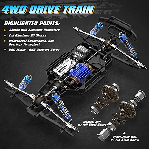 HAIBOXING 2995 Remote Control Truck 1:12 Scale RC Buggy 550 Motor Upgrade Version 42KM/H High Speed RC Cars, Electric Powered 4X4 Off-Road RTR Ideal Hobby for Kids& Adults 40+ Min Play