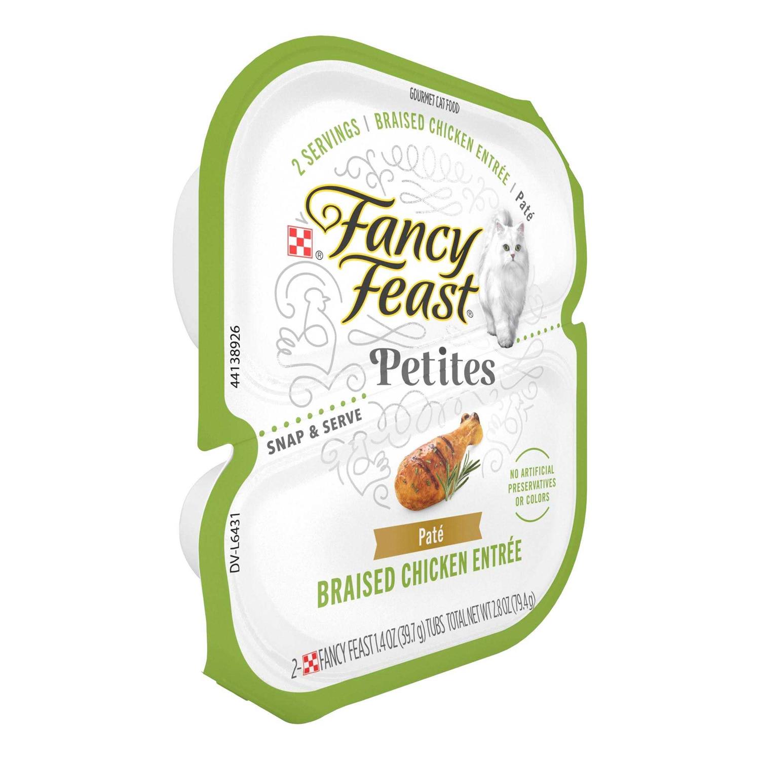 Fancy Feast Petites Pate Braised Chicken Entree Wet Cat Food - Pet Supplies online store