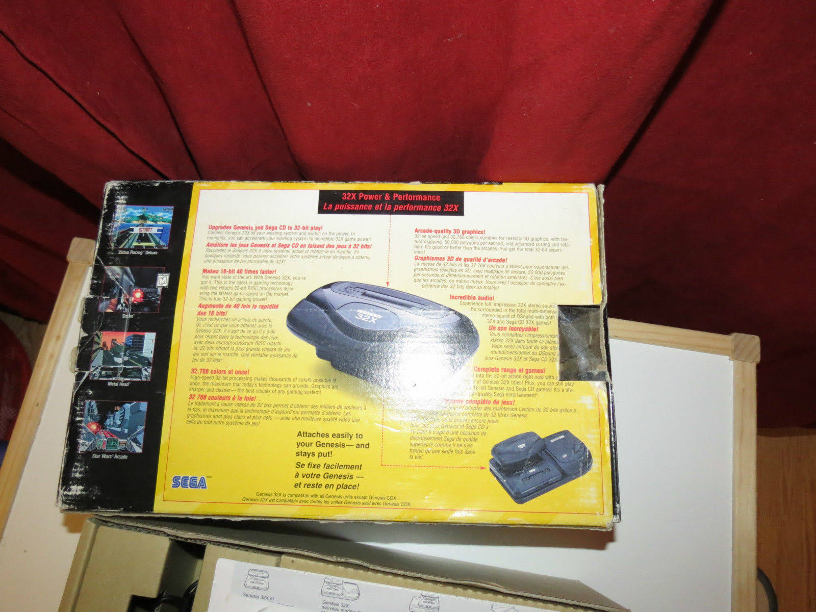 Sega Genesis 32x System Console (ntsc) with Sega Power Supply u0026 Link Cable