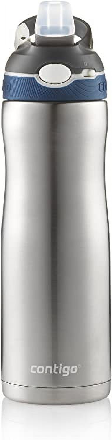 Contigo Autospout Straw Ashland Chill Vacuum-Insulated Stainless Steel Water Bottle, 20 oz., Monaco