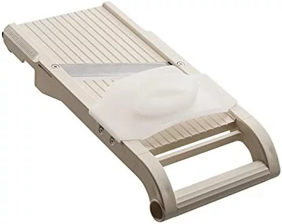 Mandoline Jumbo Slicer, Japanese Stainless Steel Blade, Beige