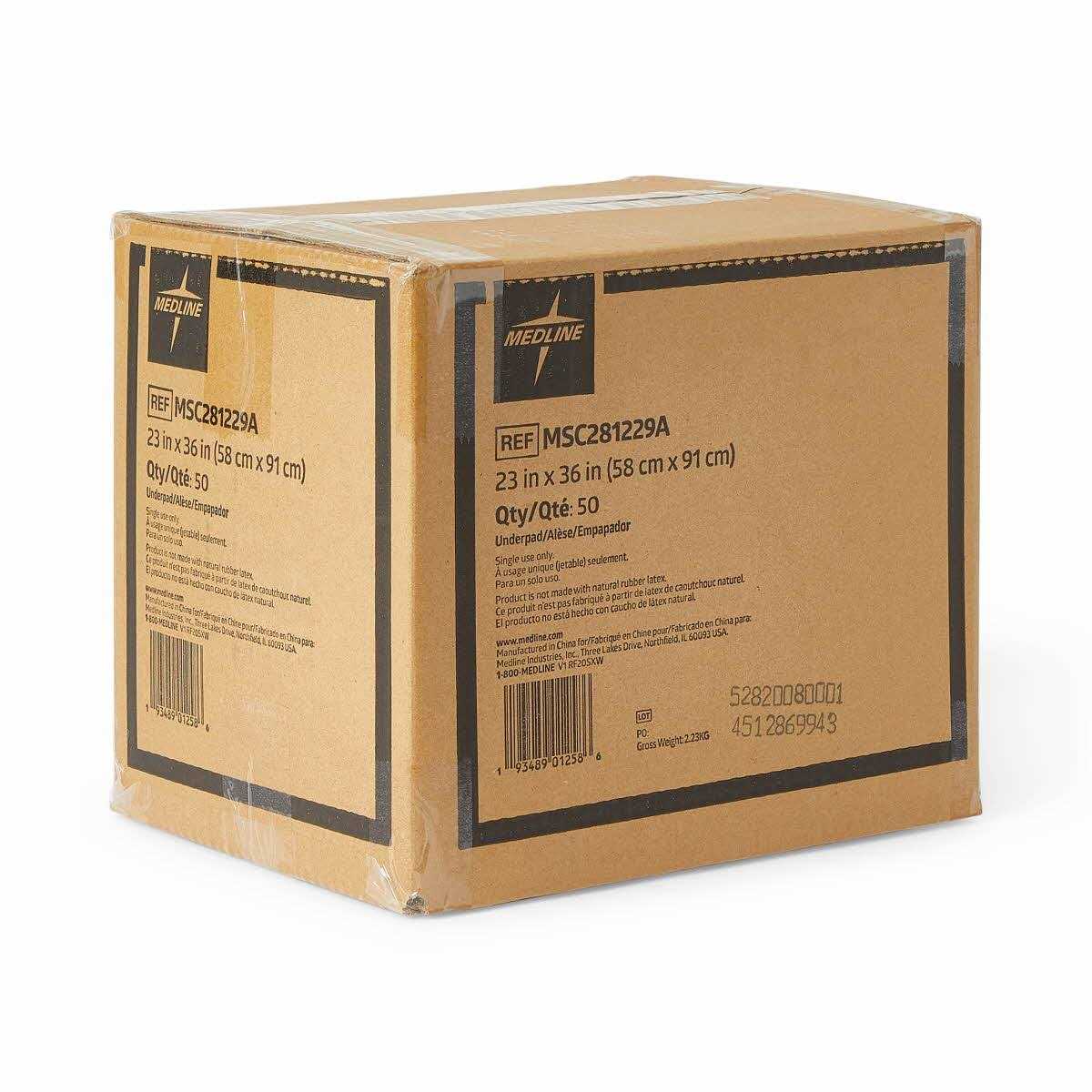 Medline Disposable Chucks Pads 23 x 36 inches Ultra-Light Absorbency Pee Pads for Surface Protection - Pet Supplies online store