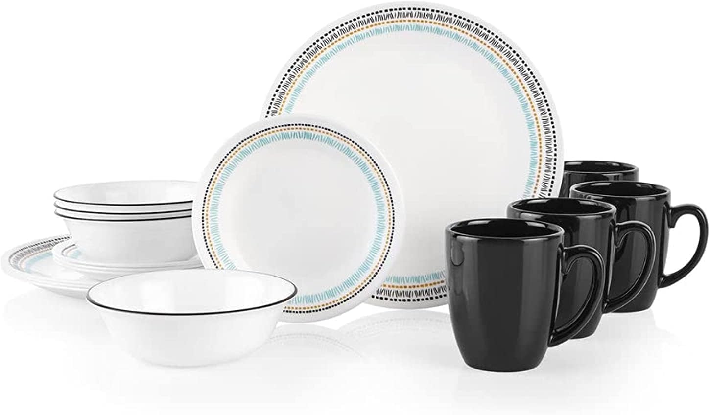 Corelle Paloma 16 Piece Dinnerware Set Service for 4 Multicolour