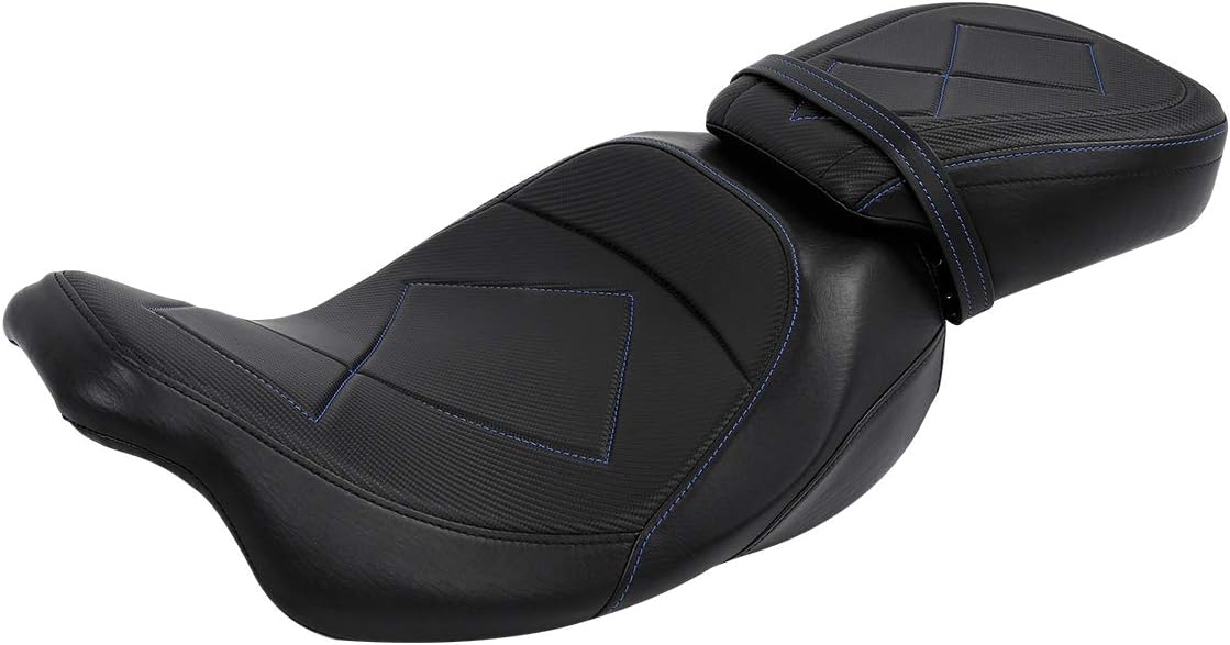 Low Profile Rider and Passenger Seat Two Up Leather Seat Fit For Harley Road King Road Glide Street Glide Electra Glide Ultra Classic 2009-2022