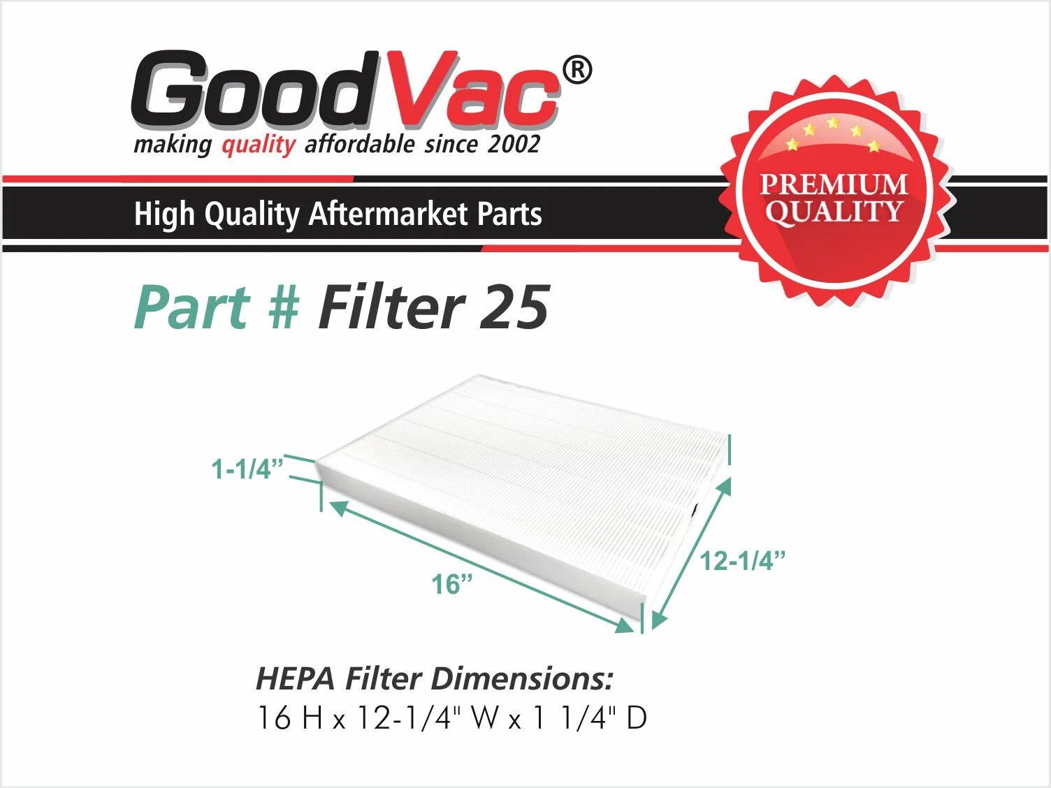 GoodVac HEPA Filter Kit Compatible with Winix HR900 (Filter T)