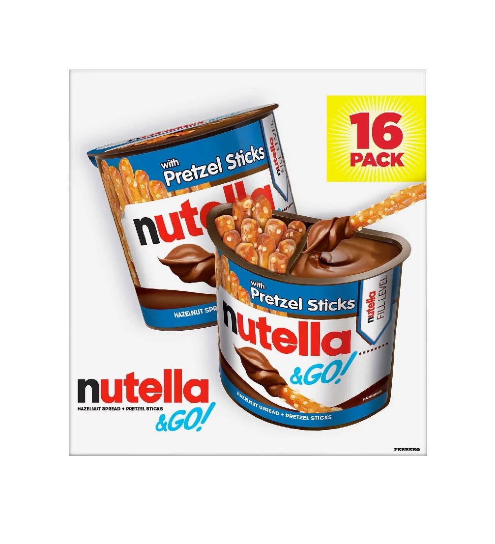 Nutella and Go Hazelnut Spread with Pretzel Sticks, 1.9 oz, 16 ct