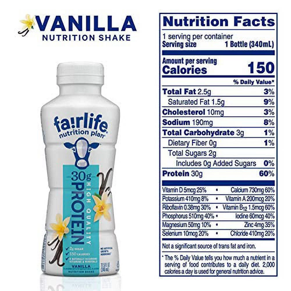 Fairlife Nutrition Plan Vanilla (11.5 fl., oz. 12pk)