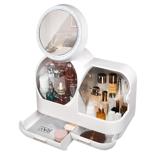 Large Makeup Organizer with Led Light and Mirror - 15