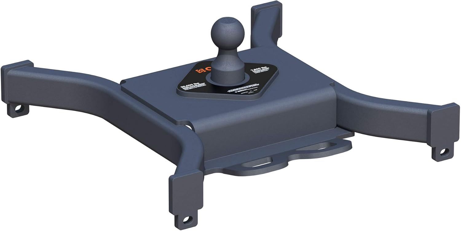 CURT 16090 Spyder 5th Wheel to Gooseneck Adapter Hitch, Fits Industry-Standard Rails, 30,000 lbs, 2-5/16-Inch Ball