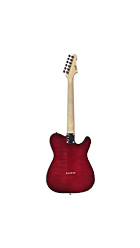 IYV 6 String Semi-Hollow-Body Electric Guitar, Left, Cherry Red (ITF-450 LH)