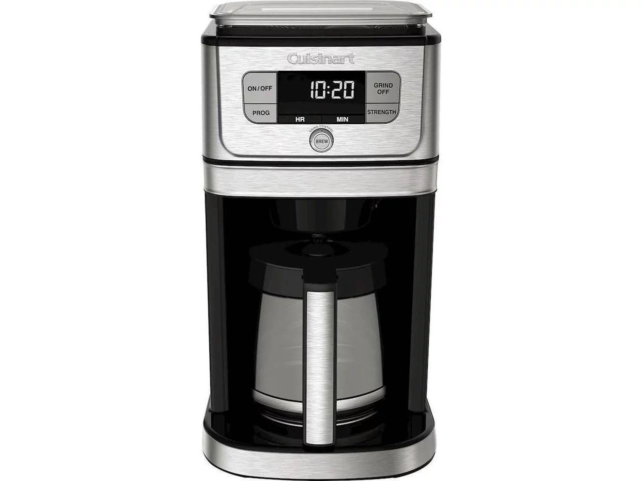 Cuisinart Grind & Brew™ 12 Cup Coffeemaker, Silver and Black