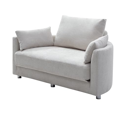 Foldable Sleeper Sofa Bed,Adjustable Futon Sofa with 3 Elastic Pillows,Multi-Functional Sitting and Sleeping Sofa,Circular Bed,Floor Sofa Chair Bed,for Balcony,Living Room,Bedroom,Burgundy