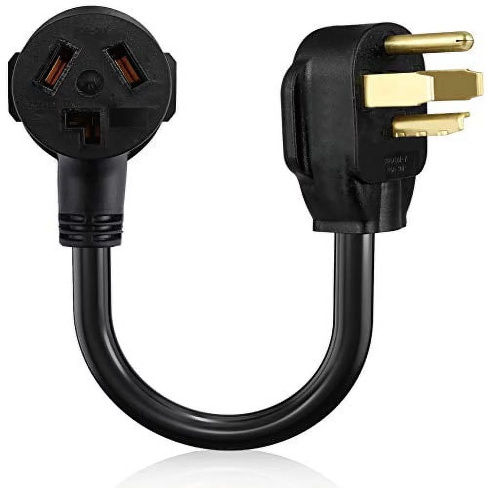 BOEEMI 4 Prong New Electric Dryer Plug Male to 3-Prong Old Dryer Receptacle Female Connector Adapter, NEMA 14-30P to 10-30R 4-Prong Dryer Outlet Adapter, 30A 125/250V 1.5FT, UL Compliant