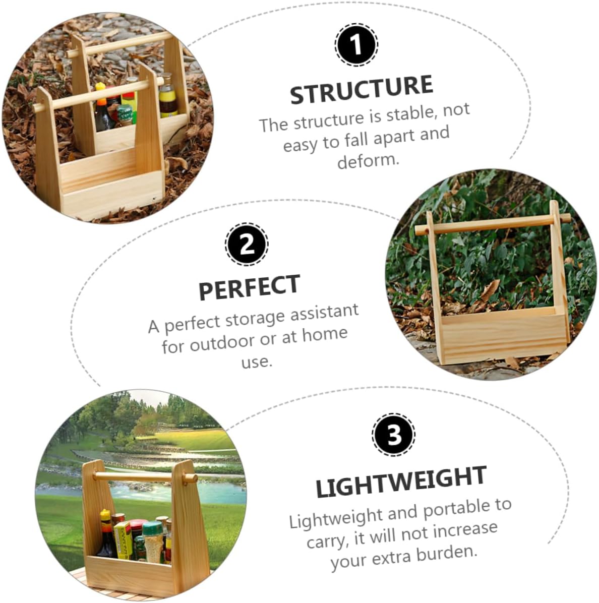 Toddmomy 1pc Box Camping Storage Box Kids Picnic Basket Outdoor Container with Handle Storage Bins Candy Decor Minimalistic Decor Camping Decor Child Wooden Tables and Chairs Fold