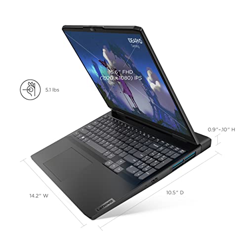 Lenovo IdeaPad Gaming 3 Laptop: Ryzen 5 5600H, RTX 3050 Ti, 256GB SSD, 8GB RAM, 15.6'' Full HD 120Hz Display, Windows 11 Black