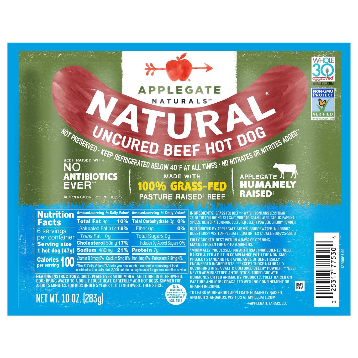 Applegate Natural Uncured Beef Hot Dog - Pet Supplies online store